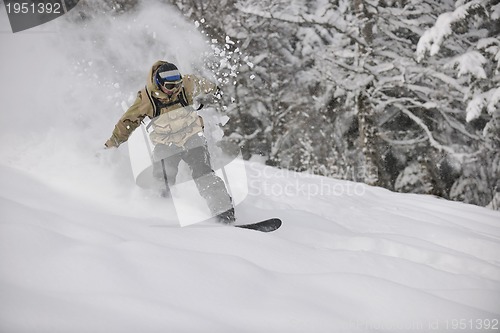 Image of freestyle snowboarder