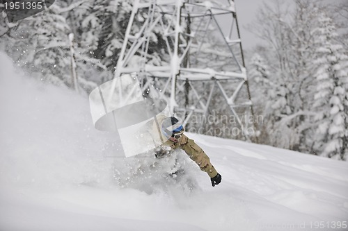 Image of freestyle snowboarder