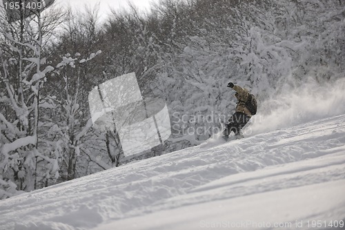 Image of freestyle snowboarder