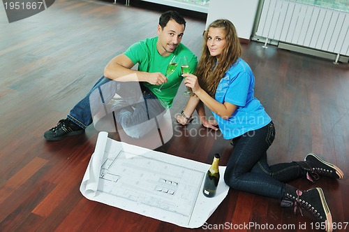 Image of happy couple celebrate