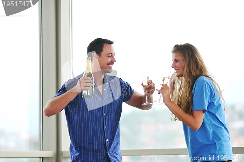 Image of happy couple celebrate