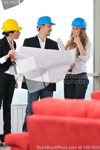 Image of young architect team