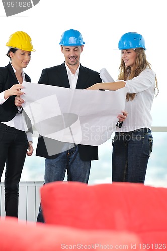 Image of young architect team