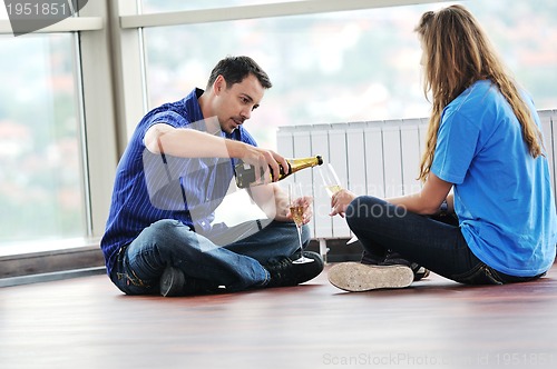 Image of happy couple celebrate