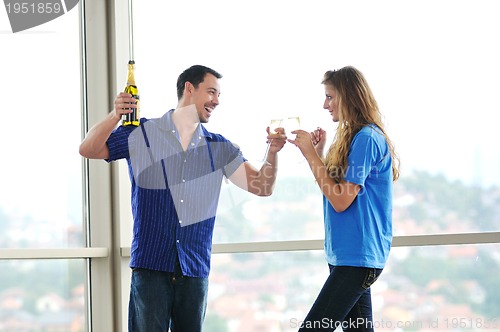 Image of happy couple celebrate