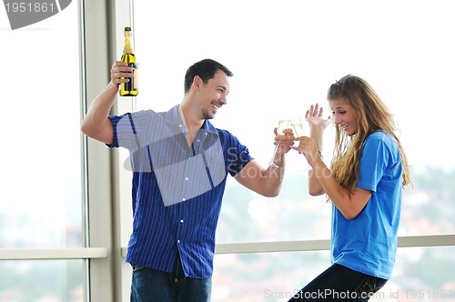 Image of happy couple celebrate