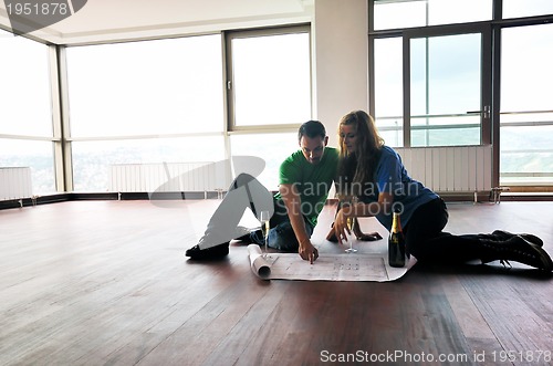 Image of happy couple celebrate