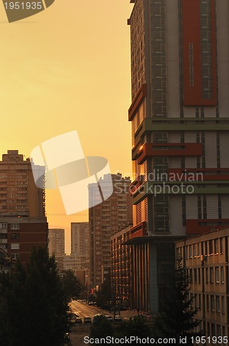 Image of sunrise cityscape