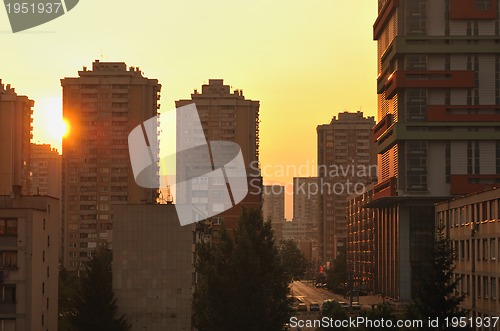 Image of sunrise cityscape