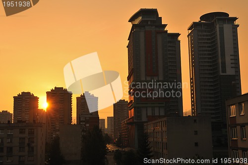Image of sunrise cityscape