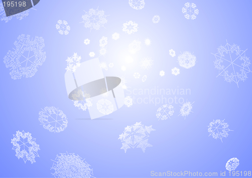 Image of Winter  snowflake background