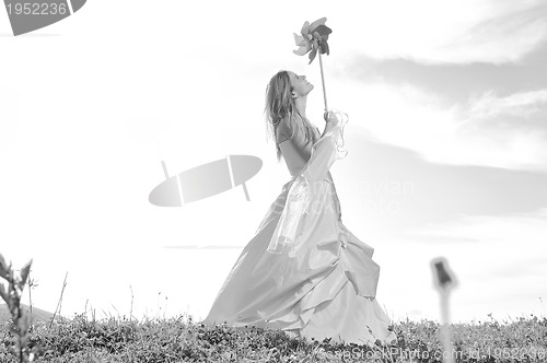 Image of beautiful bride outdoor