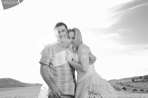 Image of happy bride and groon outdoor