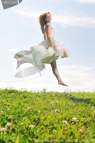 Image of beautiful bride outdoor