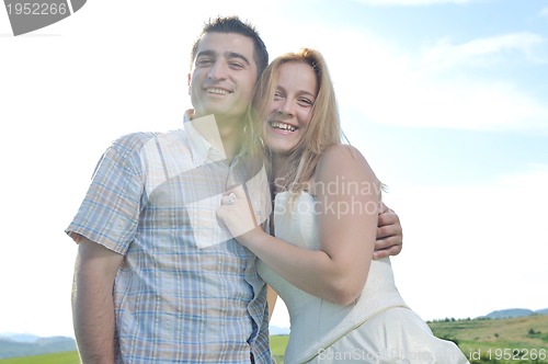 Image of happy bride and groon outdoor