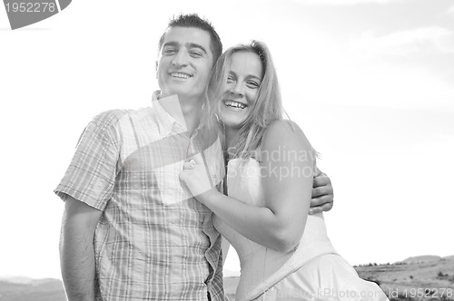 Image of happy bride and groon outdoor