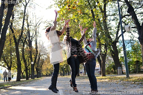 Image of Three young ladies enjoying themselves