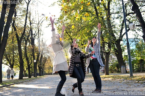 Image of Three young ladies enjoying themselves