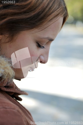 Image of Young woman looking 