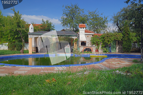 Image of luxury house with swimming pool