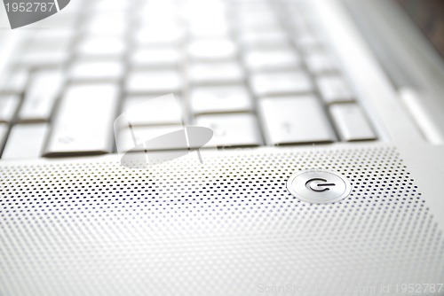 Image of Close-up of a silver laptop