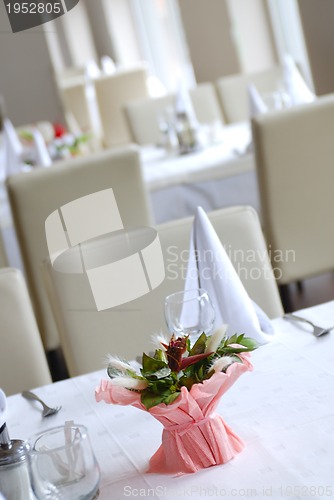 Image of table setting in the restaurant