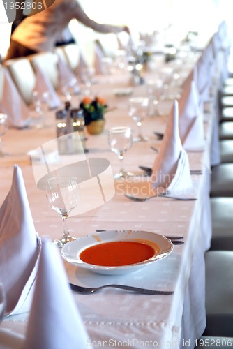 Image of table setting in the restaurant