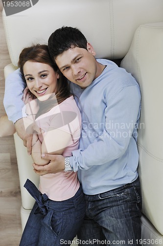 Image of couple relax at home on sofacouple relaxing at home
