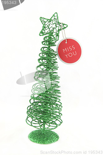 Image of Green Christmas tree isolated