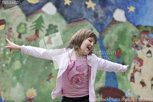 Image of happy girl outdoor