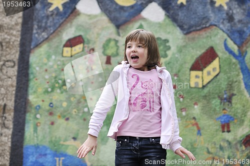 Image of happy girl outdoor