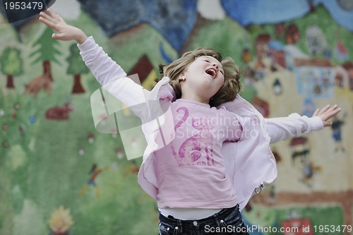 Image of happy girl outdoor