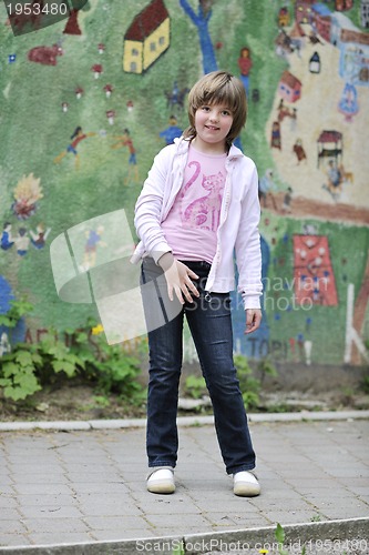 Image of happy girl outdoor