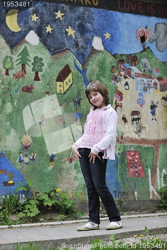 Image of happy girl outdoor