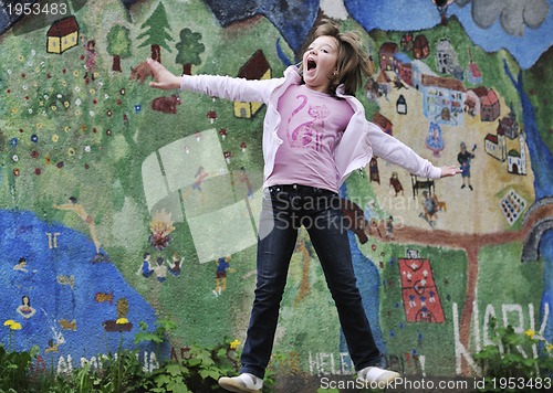 Image of happy girl outdoor