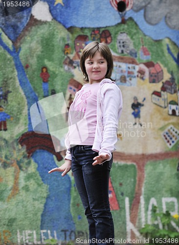 Image of happy girl outdoor