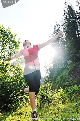 Image of girl jump outdoor