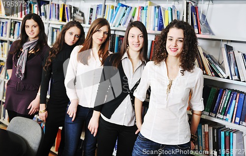 Image of student in  library