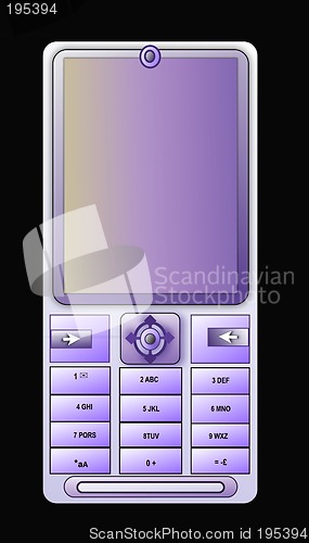 Image of Cellular phone light blue