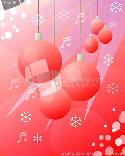 Image of Christmas balls red drawing