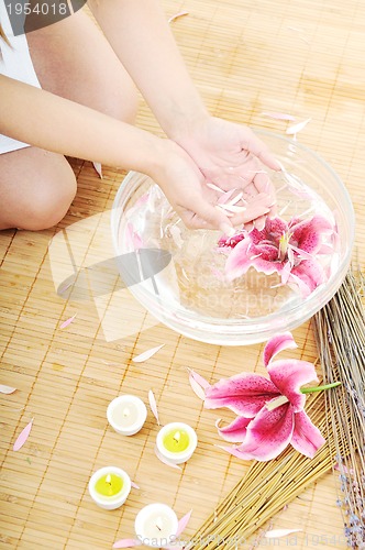 Image of hand spa beauty treatment