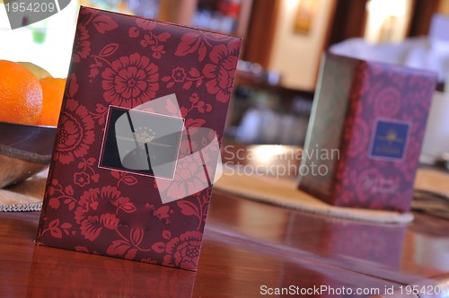 Image of menu book