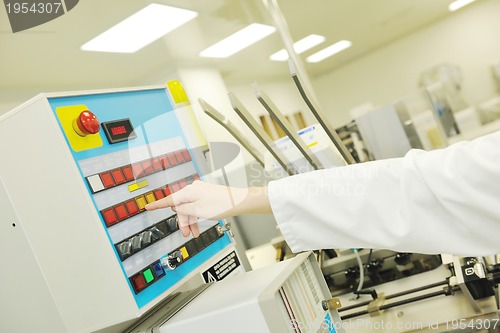 Image of medical factory and production indoor