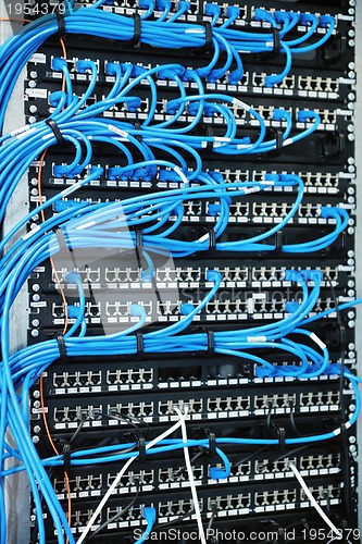 Image of network server room routers