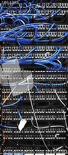 Image of network server room routers