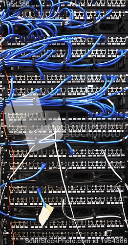 Image of network server room routers