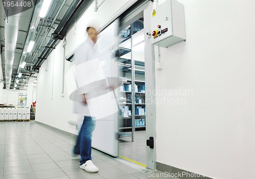 Image of medical factory  supplies storage indoor