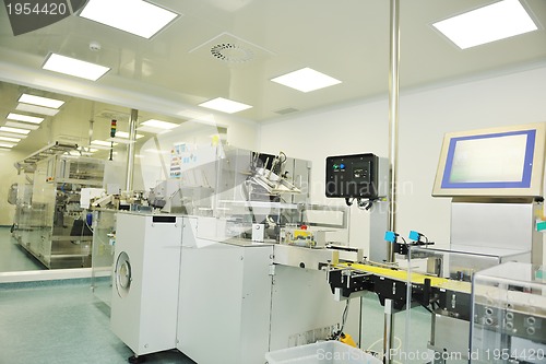 Image of medical factory and production indoor