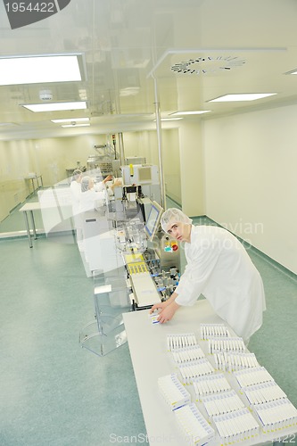 Image of medical factory and production indoor