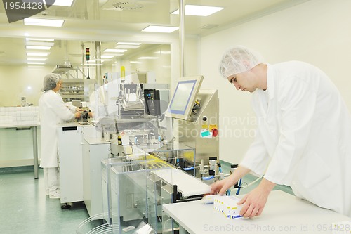 Image of medical factory and production indoor